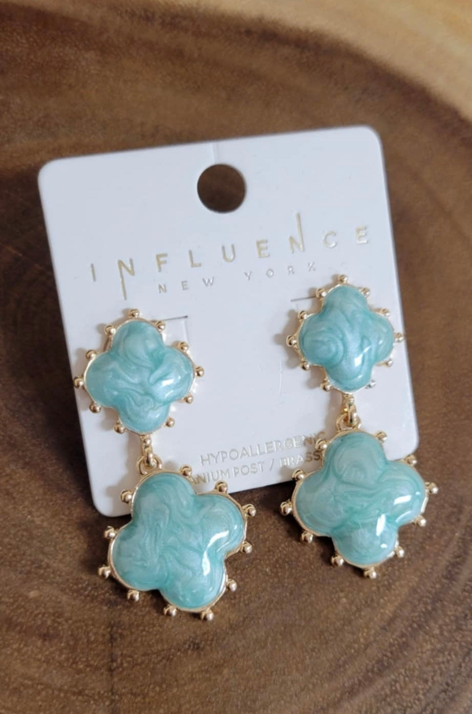 Influence enamel swirl (cream/teal/lilac)